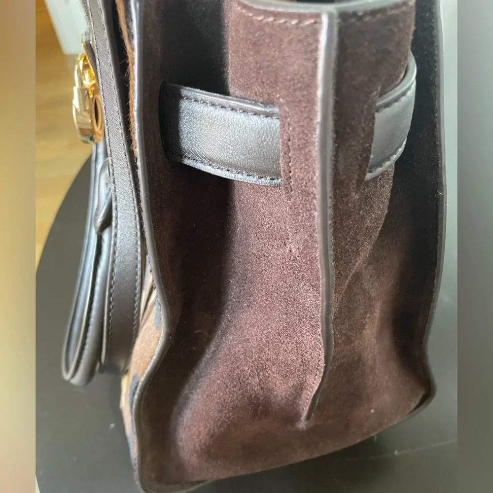 Michael Kors Camouflage Leather Tote in Brown and Black - Picture 7 of 10